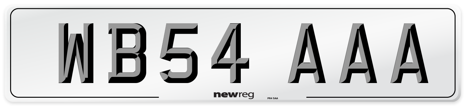 WB54 AAA Number Plate from New Reg
